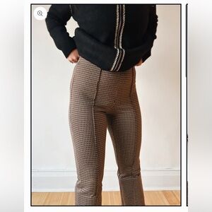 Plaid flare bottoms.